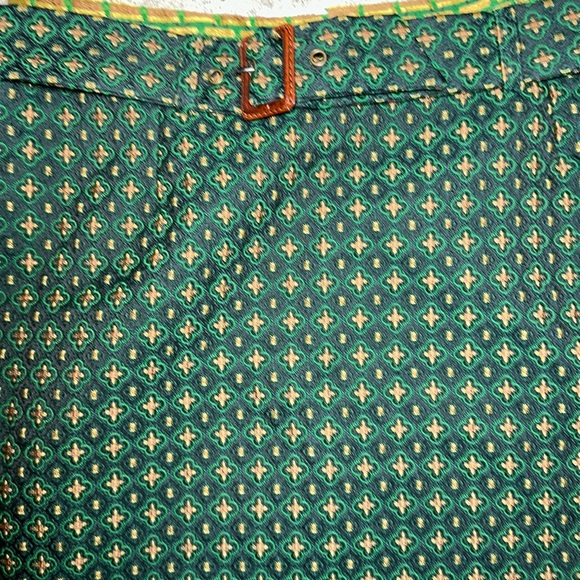 Urban Outfitters UO Peggy Belted green and gold brocade Mini Skirt size SP - Picture 9 of 13